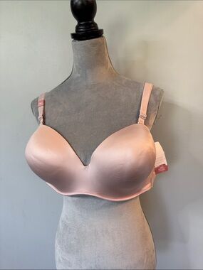 Cacique multi way strapless Smooth Light Pink Bra NWT 42D